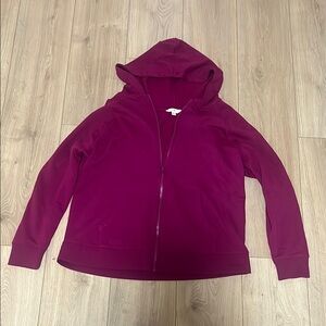 Terra & Sky Women's Burgundy Hooded Jacket